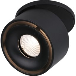 PAULMANN PLM 93370 - Luminaria empotrada Spircle, 1 x 8 W, 530 lm, 3000 K, negro mate
