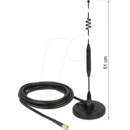 DELOCK 12429 - Antena GSM con base magnética, 4G, 6 dBi, 3 m