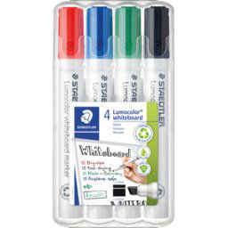 STAEDTLER 351BC4 - Marcador de pizarra blanca, 2 o 5 mm, 4 colores
