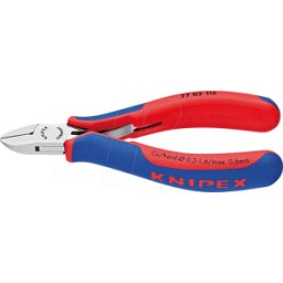 KNIPEX KN 77 02 130 - Alicate de corte diagonal para electrónica, 130 mm, pulid