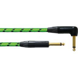CORDIAL BLACKLIGHT 3PRG - Cable de instrumentos BLACKLIGHT PR, 3 m, ancho, verde, jack mon