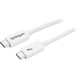 STARTECH.COM ST TBLT3MM2MW - Cable Thunderbolt 3, USB Type-C, 20 Gbps 2,0 m, blanco