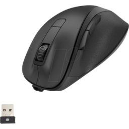 HAMA 173032 - Ratón (ratón), radio, ergonómico, negro