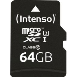 INTENSO 3433490 - Tarjeta de memoria microSDXC de 64 GB, Intensiso UHS-I Professio