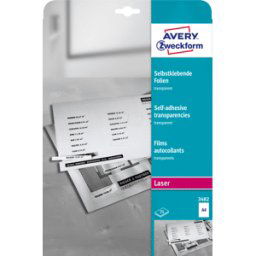 AVERY ZWECKFORM FOLIE 3482 - Lámina superior, DIN a4, para impresora láser, 25