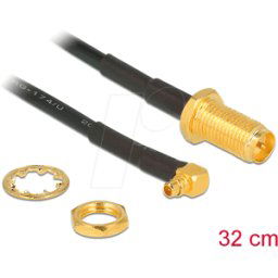DELOCK 88936 - Cable de antena RF, conector hembra RP-SMA > conector macho MMCX