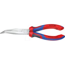 KNIPEX KN 26 25 200 - Alicate de boca semirredonda curvado, alicate de pico de cigüe&n