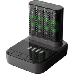 GP-BATTERIES GP P461 USB 4AA - Cargador de sobremesa, con base, NiMH, incl. 4x AA 2000 mAh