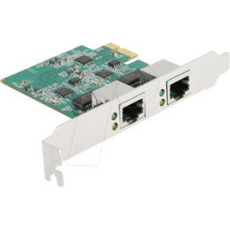 DELOCK 88101 - Tarjeta de red, PCIe, 2,5 Gigabit Ethernet, 2x RJ45