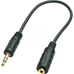 LINDY 35699 - Conector macho KLH de 3,5 mm a conector hembra KLH de 2,5 mm, 20