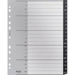 LEITZ 12070000 - Registro de plástico, a4 (a-Z), reciclado