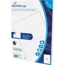 MEDIARANGE MR INK145 - Etiquetas universales, 105 x 74 mm, 400 unidades, blanco