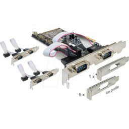 DELOCK 89347 - Tarjeta PCIe x1 > 6x serie RS-232