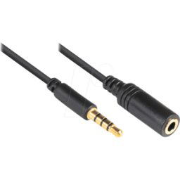 GOOD CONNECTIONS GC AS-35V4B05 - Cable de audio, conector de 4 pines de 3,5 mm para acoplamiento,