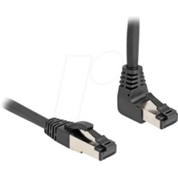 DELOCK 80395 - Cable Cat.8.1 S/FTP 90° acodado hacia arriba / recto 2 m