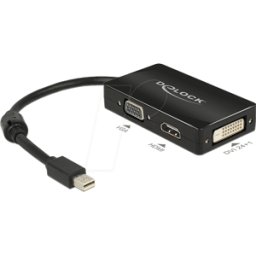 DELOCK 62631 - Adaptador DisplayPort, conector Mini DP a VGA/ HDMI/ DVI