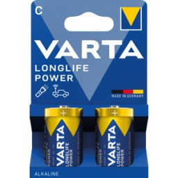 VARTA VAR LLP C 2X - Longlife Power, Batería alcalina, C (Bebé), Paquete de 2