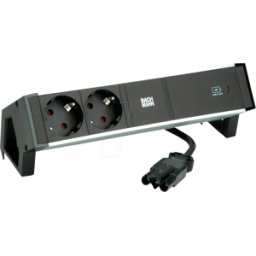 BACHMANN BACH 937.303 - Toma de corriente de mesa DESK 2, doble, USB C 60W.