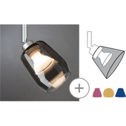 PAULMANN PLM 95359 - Urail Shade Vento DecoSystems, 80 mm, vidrio ahumado