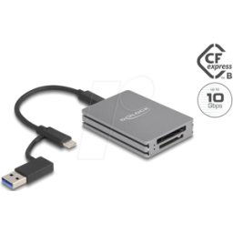 DELOCK 91011 - Lector de tarjetas, USB-a/-C, para SD, CFexpress tipo B.