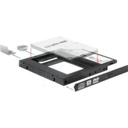DELOCK 61993 - Bastidor de montaje para SATA HDD/SSD en 5,25 Slim