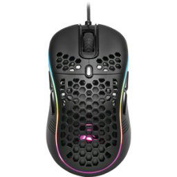 SHARKOON SHARK LIGHT2 S - Ratón para juegos (Mouse), USB, RGB, negro