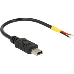 DELOCK 85251 - Cable USB 2.0, conector Mini B a 2 extremos de cable abiertos