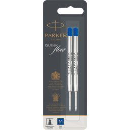 PARKER 1950373 - Mina de bolígrafo, azul, M, QUINKflow, 2 unidades