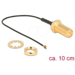 DELOCK 12465 - Cable de antena RF RP-SMA hembra, conector macho MHF® 4, 10 cm
