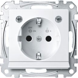 MERTEN EL SM 23040319 - Sistema M, toma de corriente de luz nocturna, CEE 7/3 - tipo F,