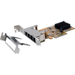 EXSYS EX-6074-3 - Tarjeta de red, PCIe, Gigabit Ethernet, 4x RJ45