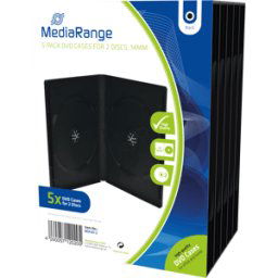 MEDIARANGE MR BOX30-2 - Funda de DVD vacía para 2 discos, paquete de 5