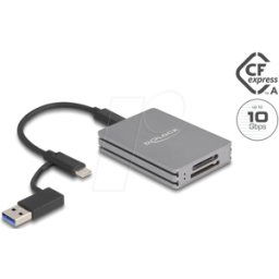 DELOCK 91013 - Lector de tarjetas, USB-a/-C, para SD, CFexpress tipo A.