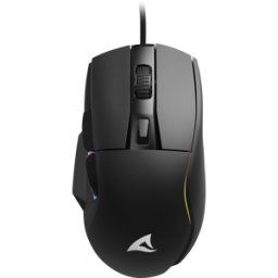 SHARKOON SHARK SGM35 SW - Ratón para juegos (ratón), USB, RGB, negro