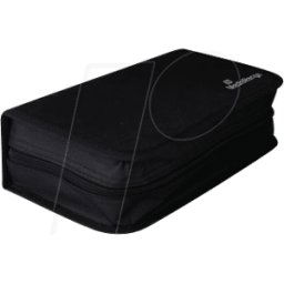 MEDIARANGE MR BOX55 - Carpeta de almacenamiento para 96 discos, nylon, negro