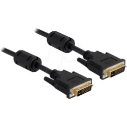 DELOCK 83111 - Cable DVI para monitor DVI de 24+5 conectores, enlace doble, 2 m