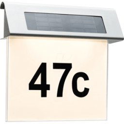 PAULMANN PLM 93765 - Luz solar del LED, luz del número de la casa, plata, IP44