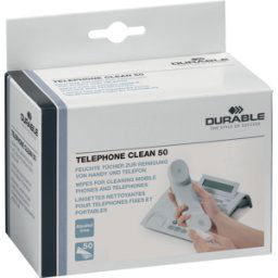 DURABLE 578502 - Paños de limpieza, empaquetados individualmente, para tel