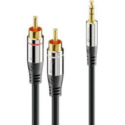 SONERO SON AC600-001 - Cable de audio, conector de 3,5 mm a 2x cinch, 1 m..