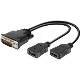 DELOCK 65280 - Adaptador DMS-59, conector DMS-59 a 2 tomas HDMI, 20 cm