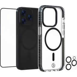 3SIXT 65920 - Funda protectora Impact Zero, iPhone 15 Pro Max, 3in1-set, trans