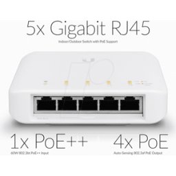 UBIQUITI UBI USW-FLEX - Switch, 5 puertos, Gigabit Ethernet, PoE, 60 W