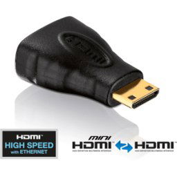 PURELINK PURE PI055 - Adaptador, Mini HDMI C macho a HDMI hembra, serie PureInstall