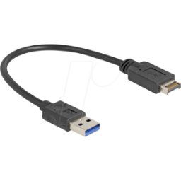 DELOCK 85449 - Conector USB 3.1 E Key A de 20 clavijas a conector USB A, 30 cm