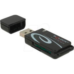 DELOCK 91602 - Lector de tarjetas, externo, USB 2,0, microSD, SD