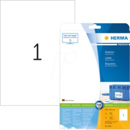 HERMA 5065 - Etiquetas PREMIUM a4, 210 x 297 mm, blanco, adherencia permanent