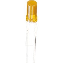 KINGBRIGHT V 523 - LED plano, 5,0 mm, con cable, amarillo, 8 mcd, 100°.