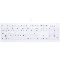 CHERRY AK-C8100FUVSWGE - Teclado, USB, IP68, desinfectable, blanco, DE