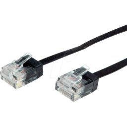 ROLINE 21152193 - CAT.6a cable plano UTP negro 2 m.