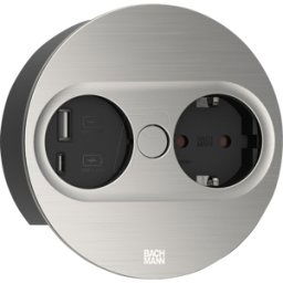 BACHMANN BACH 946.004 - TWIST 2 unidades de toma de corriente, 1 unidad, USB a&C; 22W.